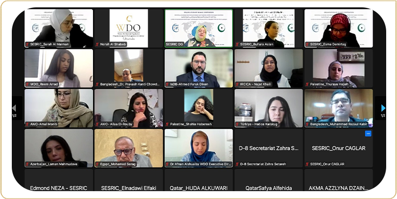 Dr. Afnan Alshuaiby Advocates for Women’s Rights Within Family Laws During Visionary Speech at Opening Ceremony of WDO and SESRIC’s Webinar